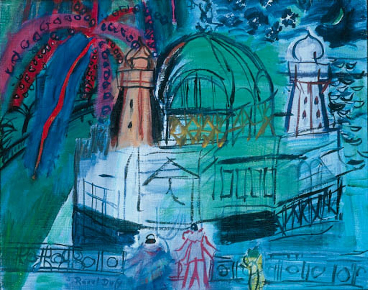 Feu d'artifice sur le casino de Nice by Raoul Dufy
