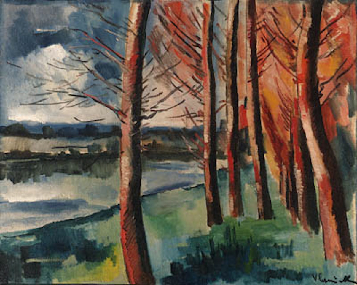 Les arbres au bord de l'eau by Maurice de Vlaminck