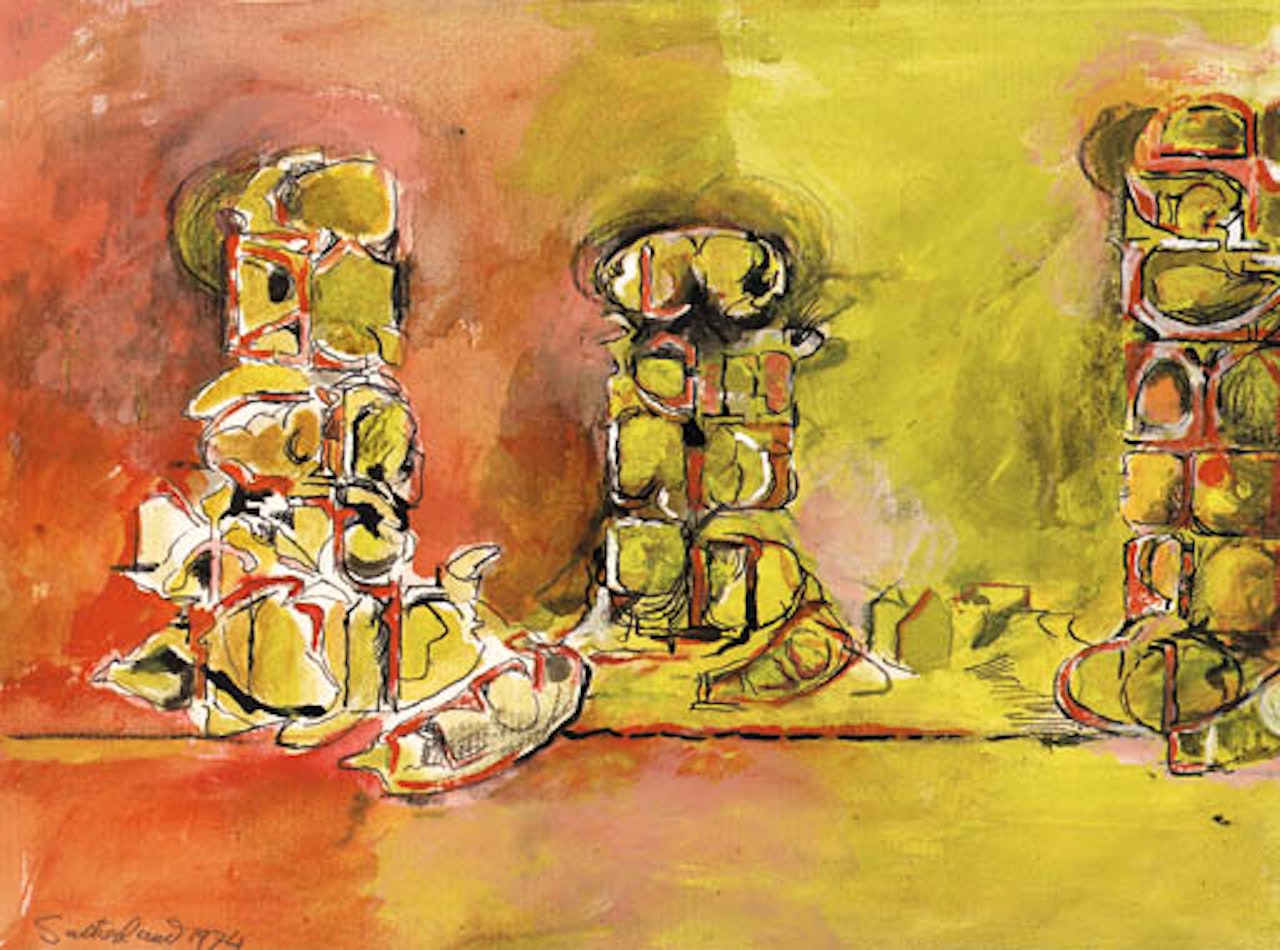 Three stone towers by Graham Sutherland