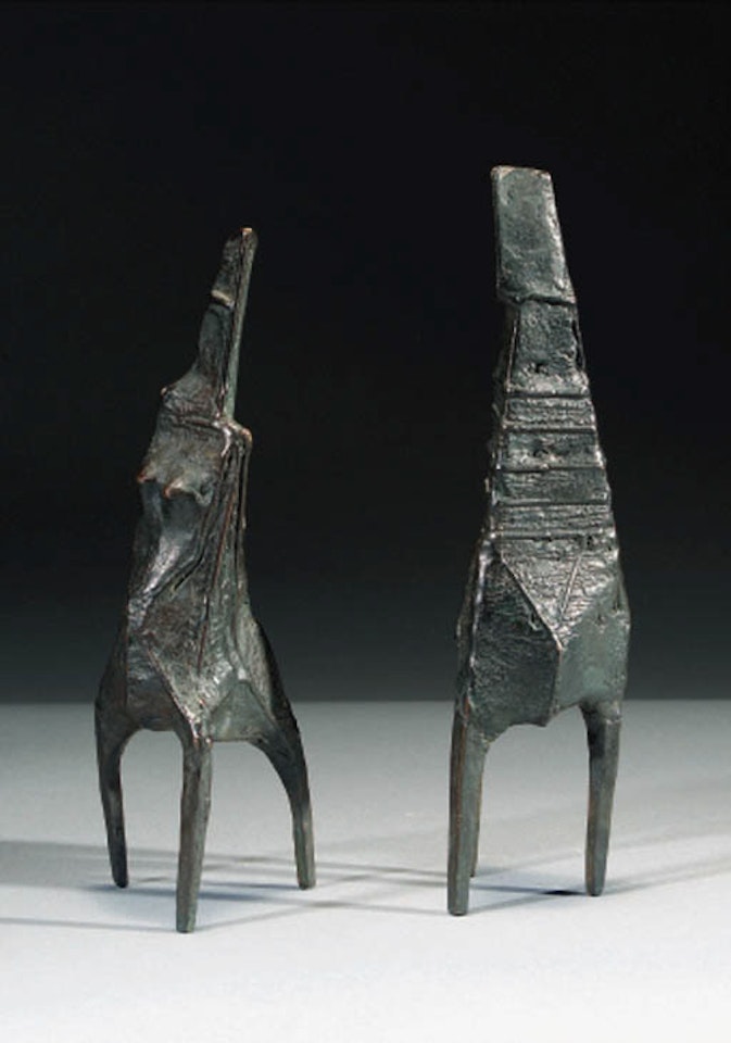 Maquette I - two standing figures by Lynn Chadwick