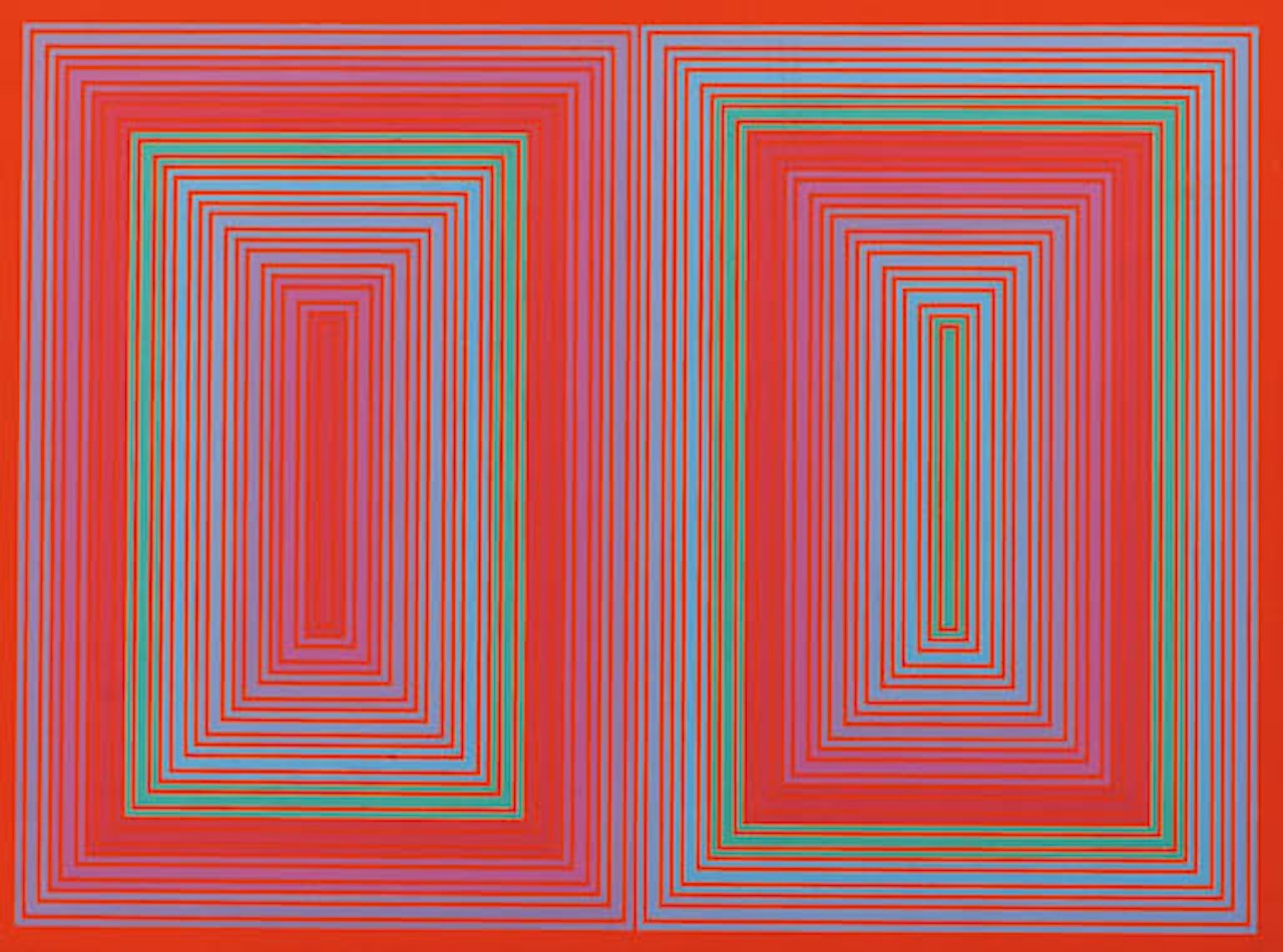 Double red by Richard Anuszkiewicz