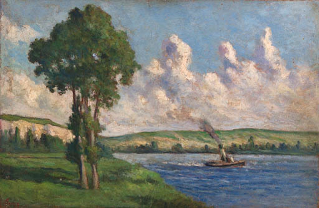 La Seine par Andelys by Maximilien Luce