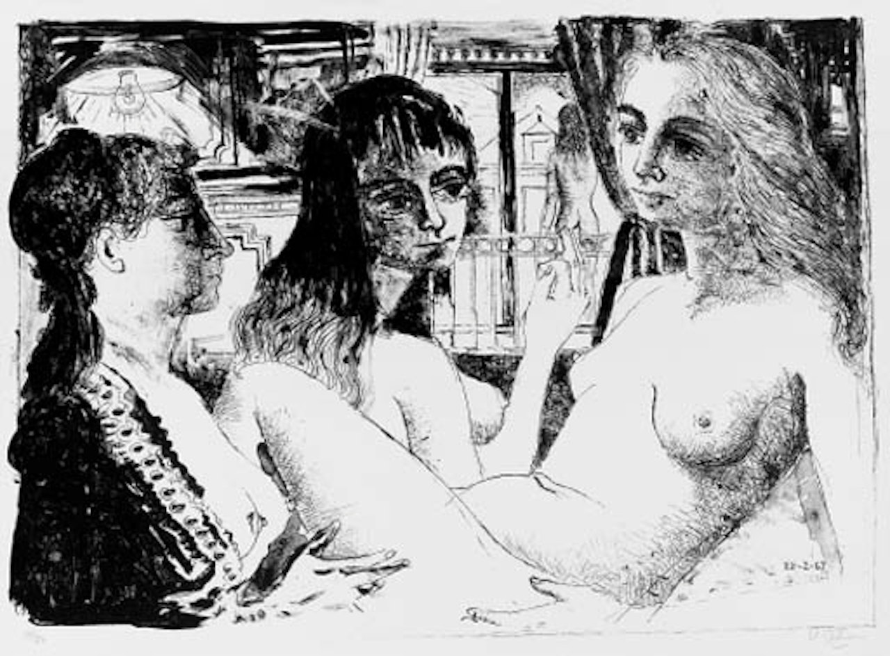 Three women by Paul Delvaux