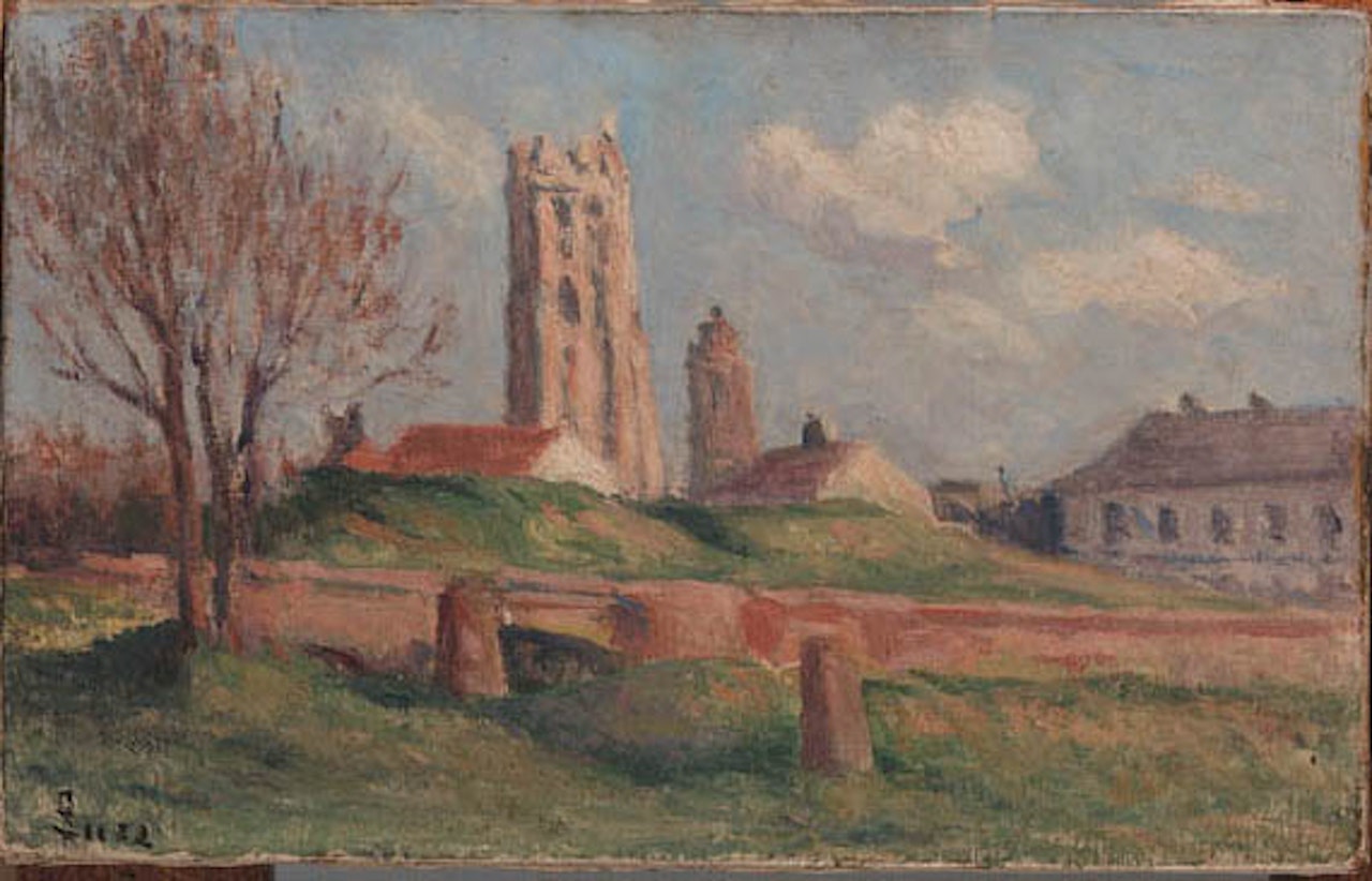 L'Eglise Bergues, la Tour by Maximilien Luce