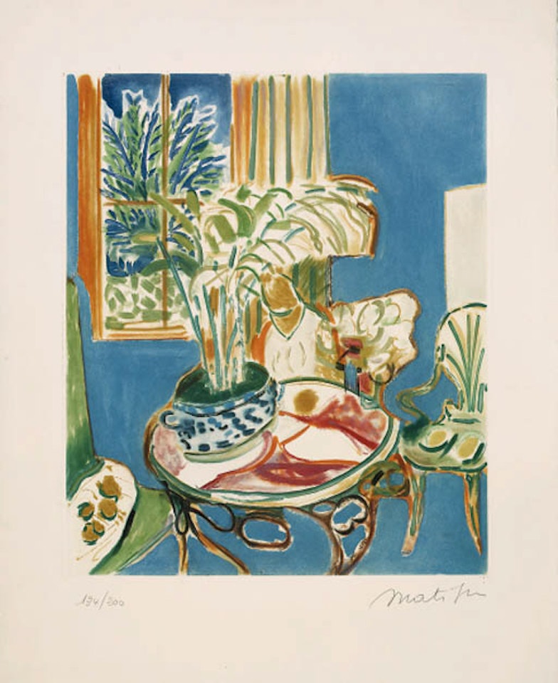 Petit interieur bleu by Henri Matisse