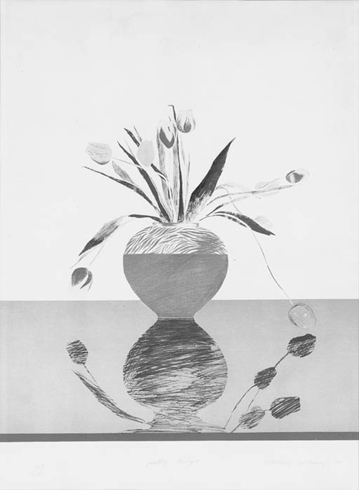 Pretty tulips by David Hockney