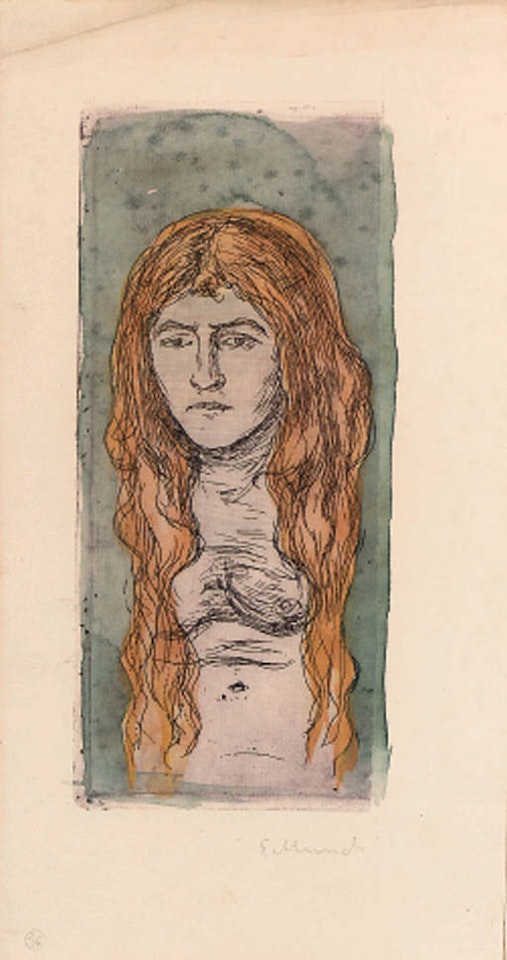 Oberkorper eines nackten madchens by Edvard Munch