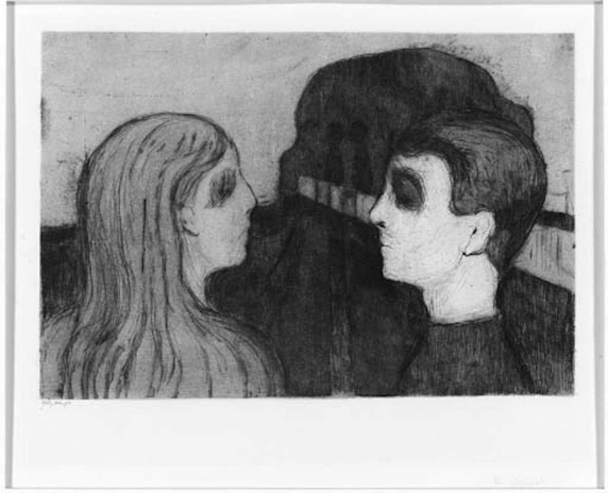 Liebespaar am stande by Edvard Munch