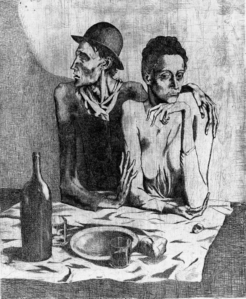 Le repas frugal by Pablo Picasso