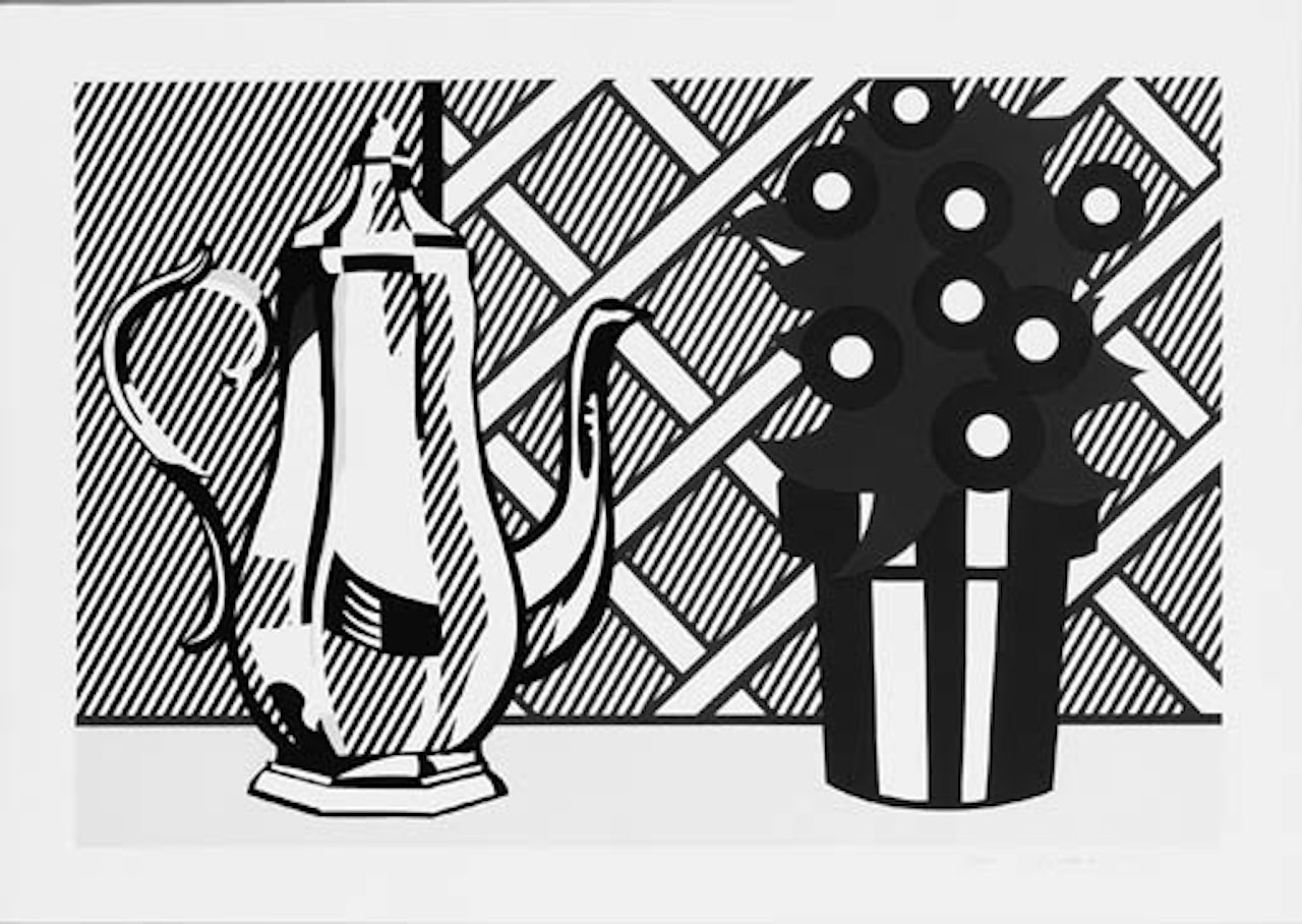 Still life with pitcher and flowers, from Six Still Lifes by Roy Lichtenstein