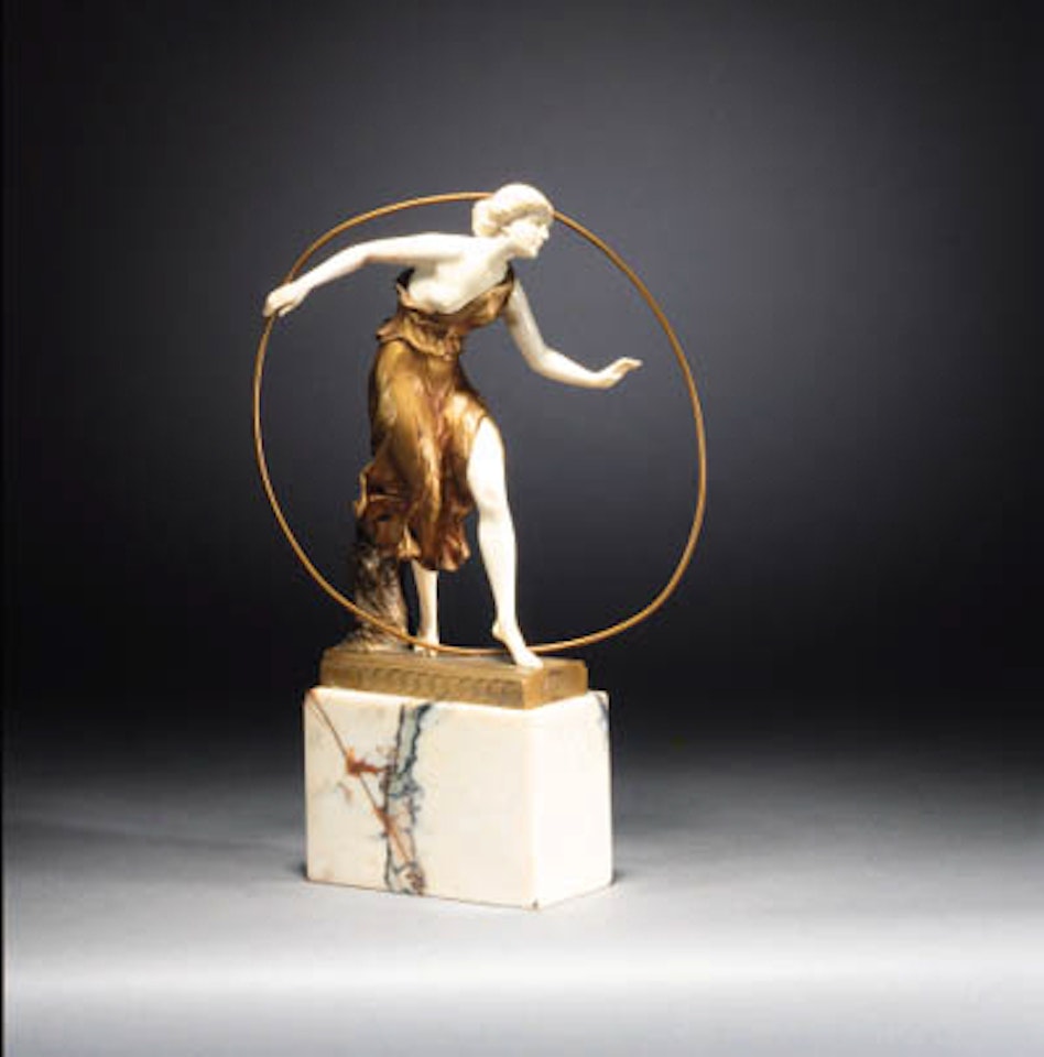Classical maiden stepping through hoop by French School