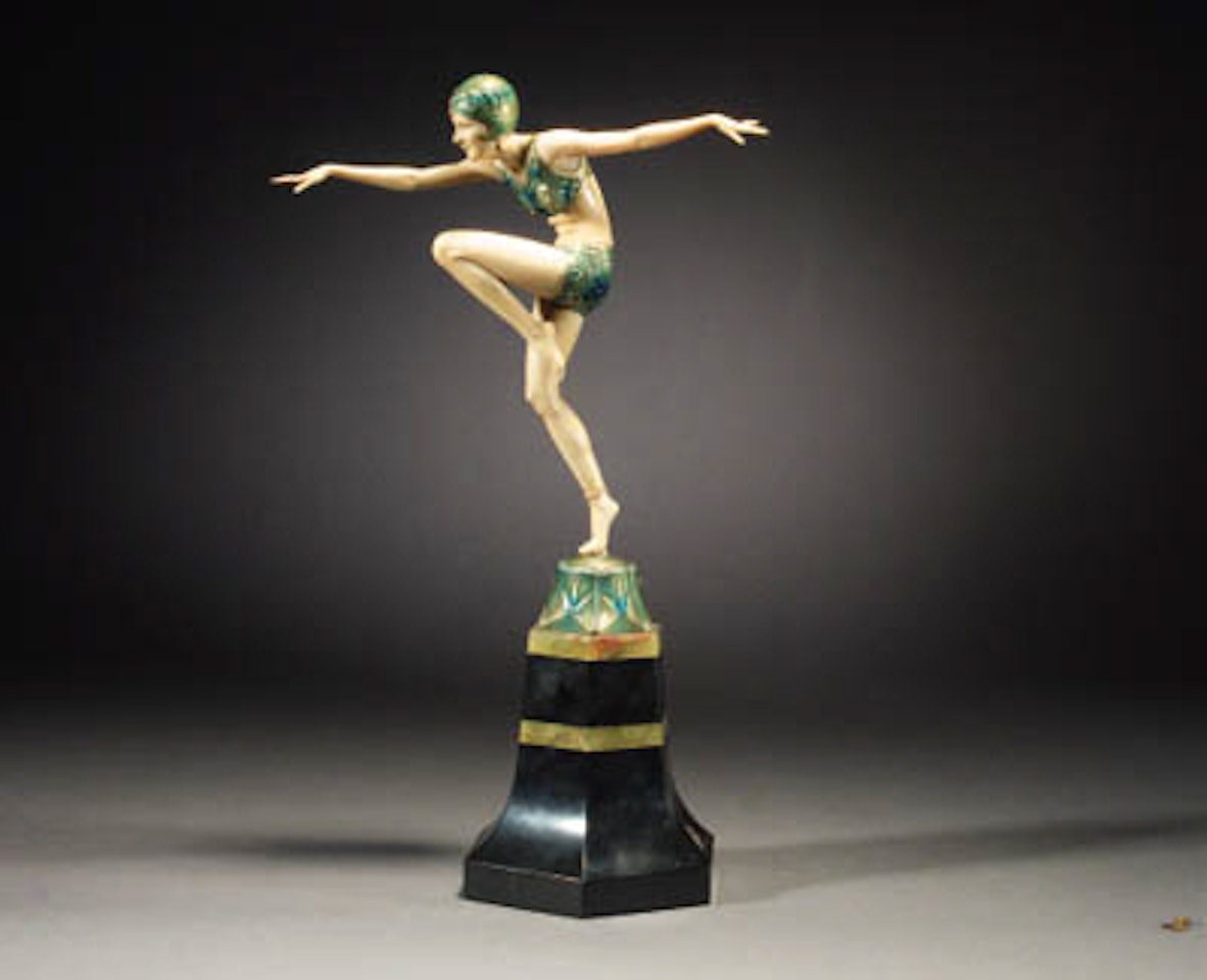 Con brio, poised dancer by Ferdinand Preiss