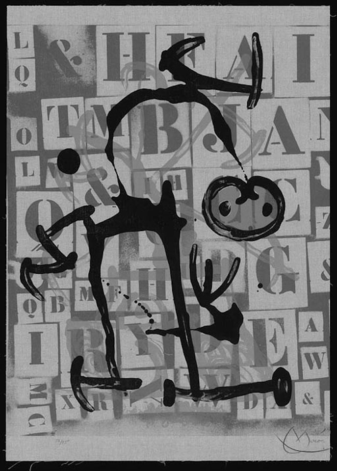 The literate man, green by Joan Miró