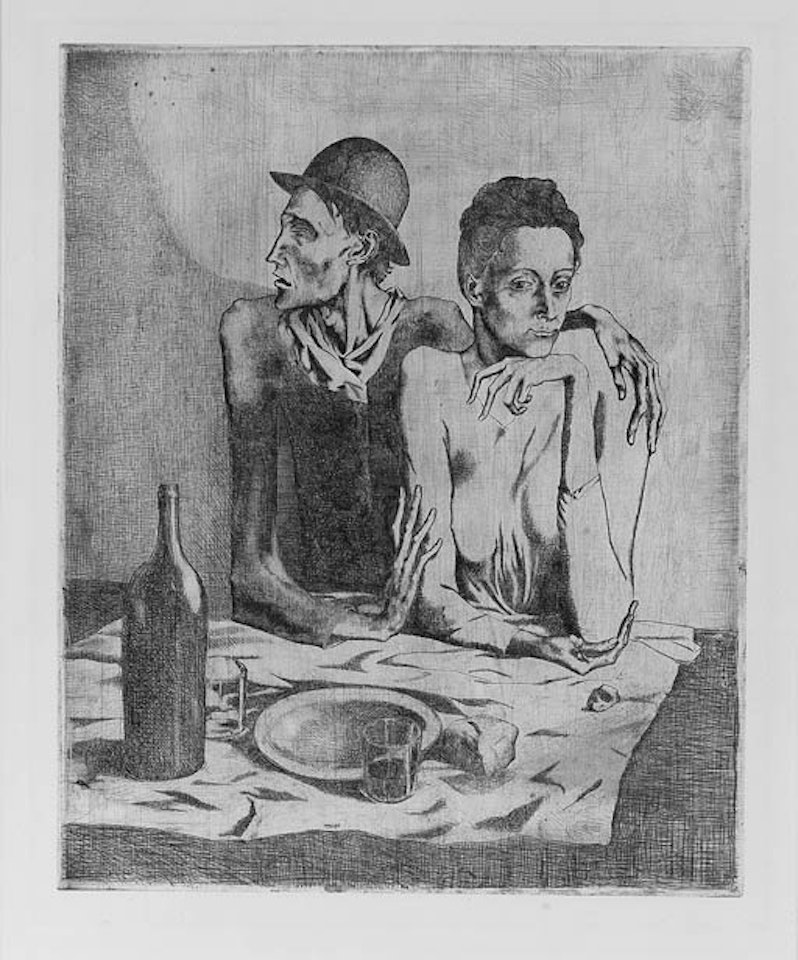 Le repas frugal, from La Suite des Saltimbanques by Pablo Picasso