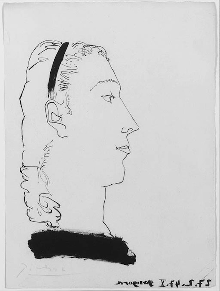 Femme blonde de profil by Pablo Picasso