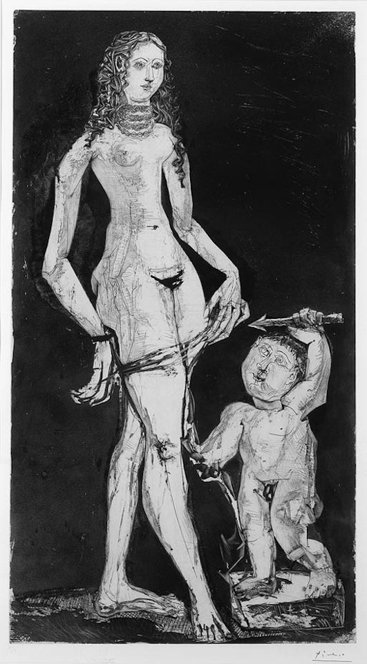 Venus et l'amour d'apres Cranach by Pablo Picasso