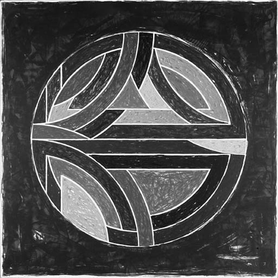 Sinjeli Variation squared with coloured ground III by Frank Stella