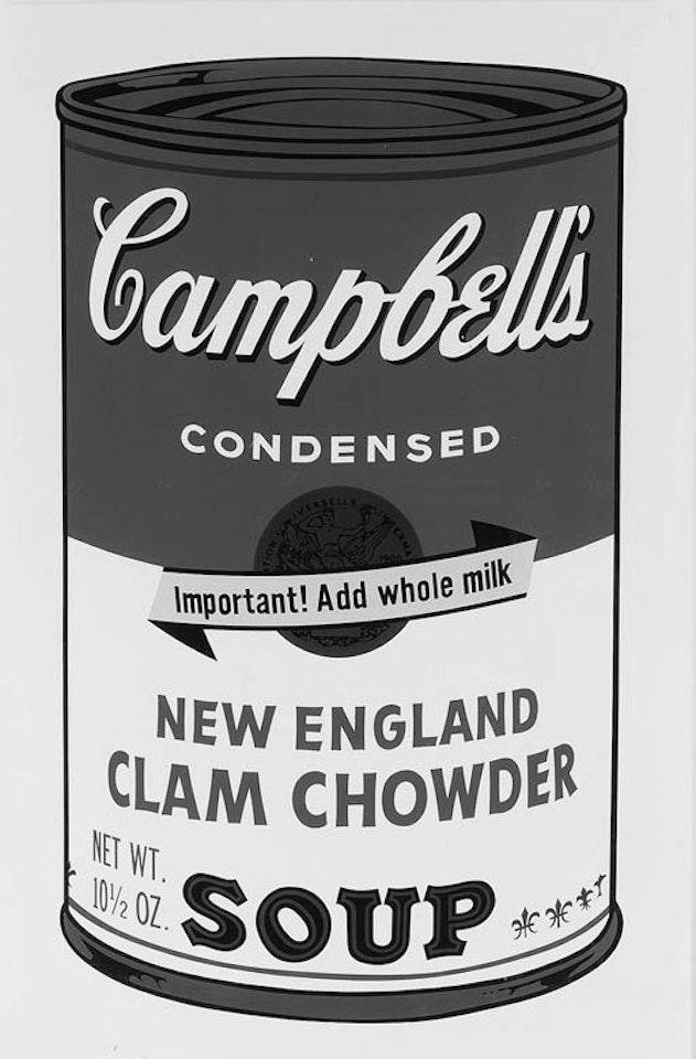 New England Clam Chowder, from Campbell's Soup Can II by Andy Warhol