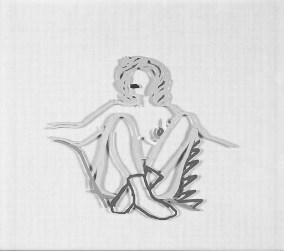 Steel drawing edition, Rosemary with socks and arms by Tom Wesselmann