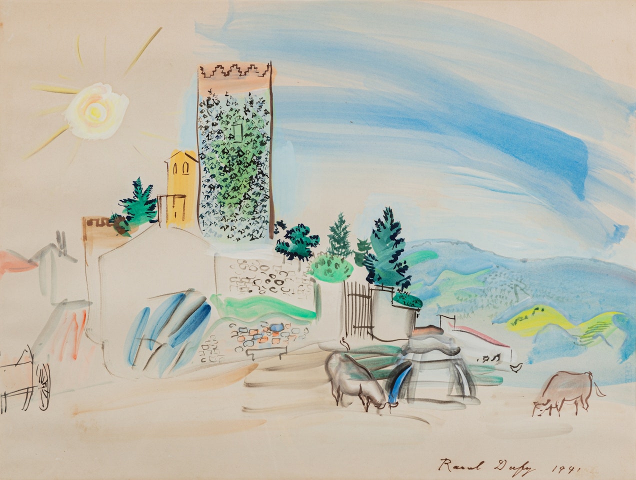 Vernet-les-Bains by Raoul Dufy