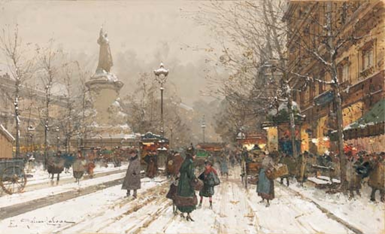 Place de la Republique by Eugene Galien-Laloue