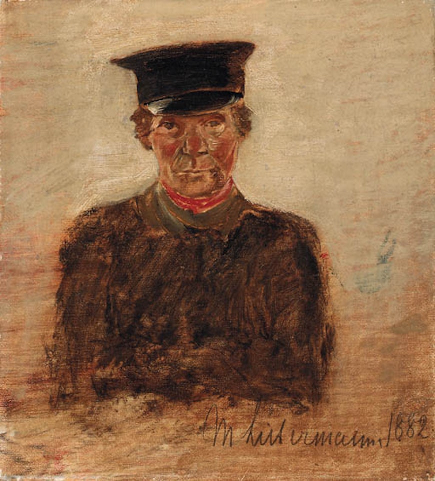Kopf eines alten mannes by Max Liebermann