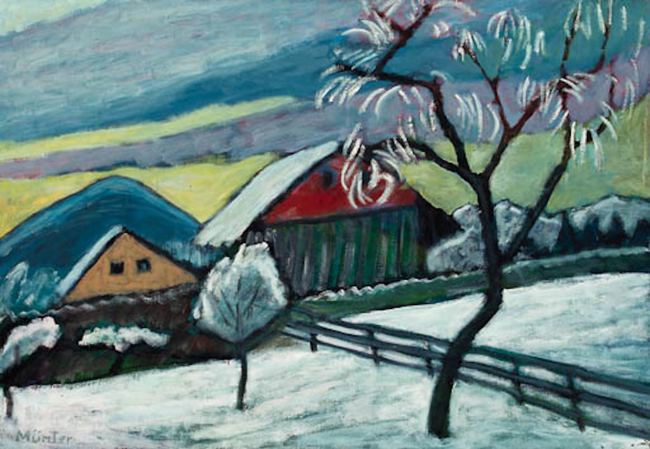 Winterlandschaft bei kochel am see by Gabriele Münter
