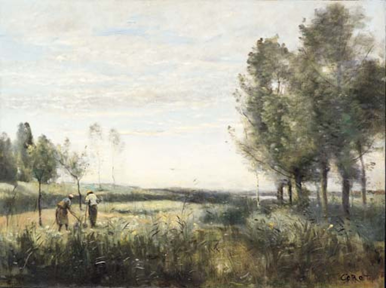 Le cantonnier et sa femme by Jean Baptiste Camille Corot