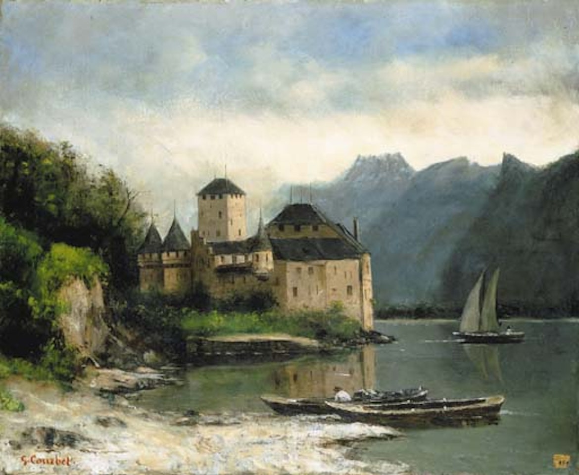Vue du chateau de Chillon by Gustave Courbet