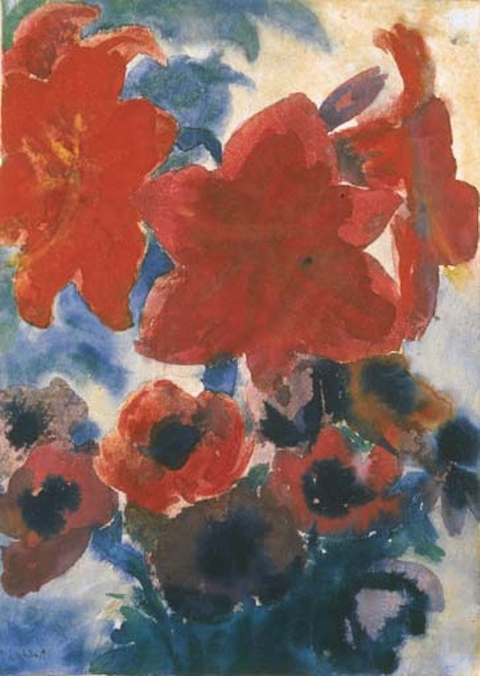 Amaryllis und anemone by Emil Nolde