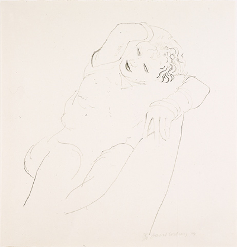Celia-Reclining by David Hockney