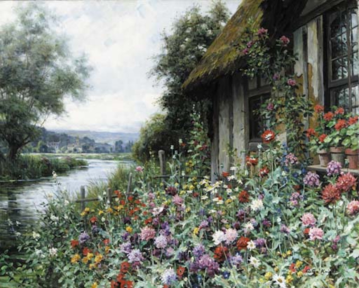 Cottage in spring, Normandy by Louis Aston Knight