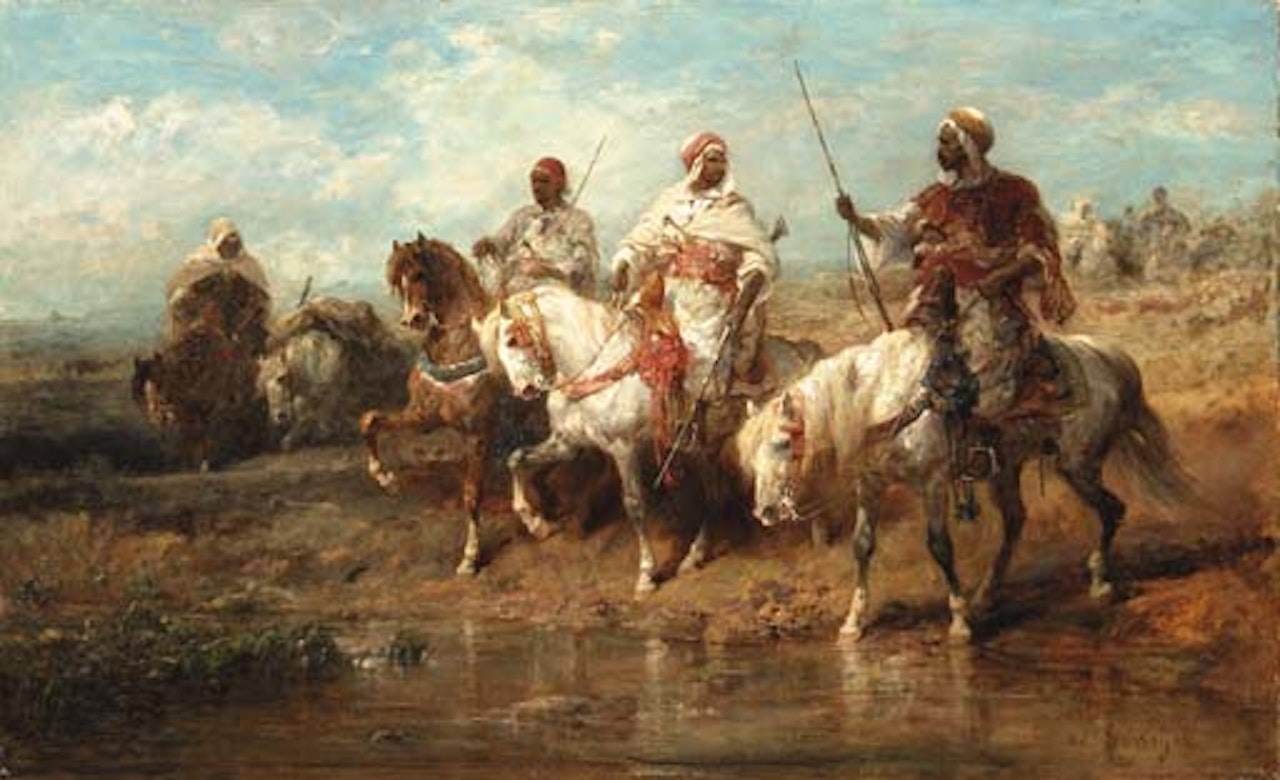 Rest before the battle by Adolf Schreyer