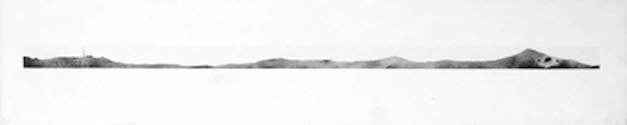 Hollywood with observatory by Ed Ruscha