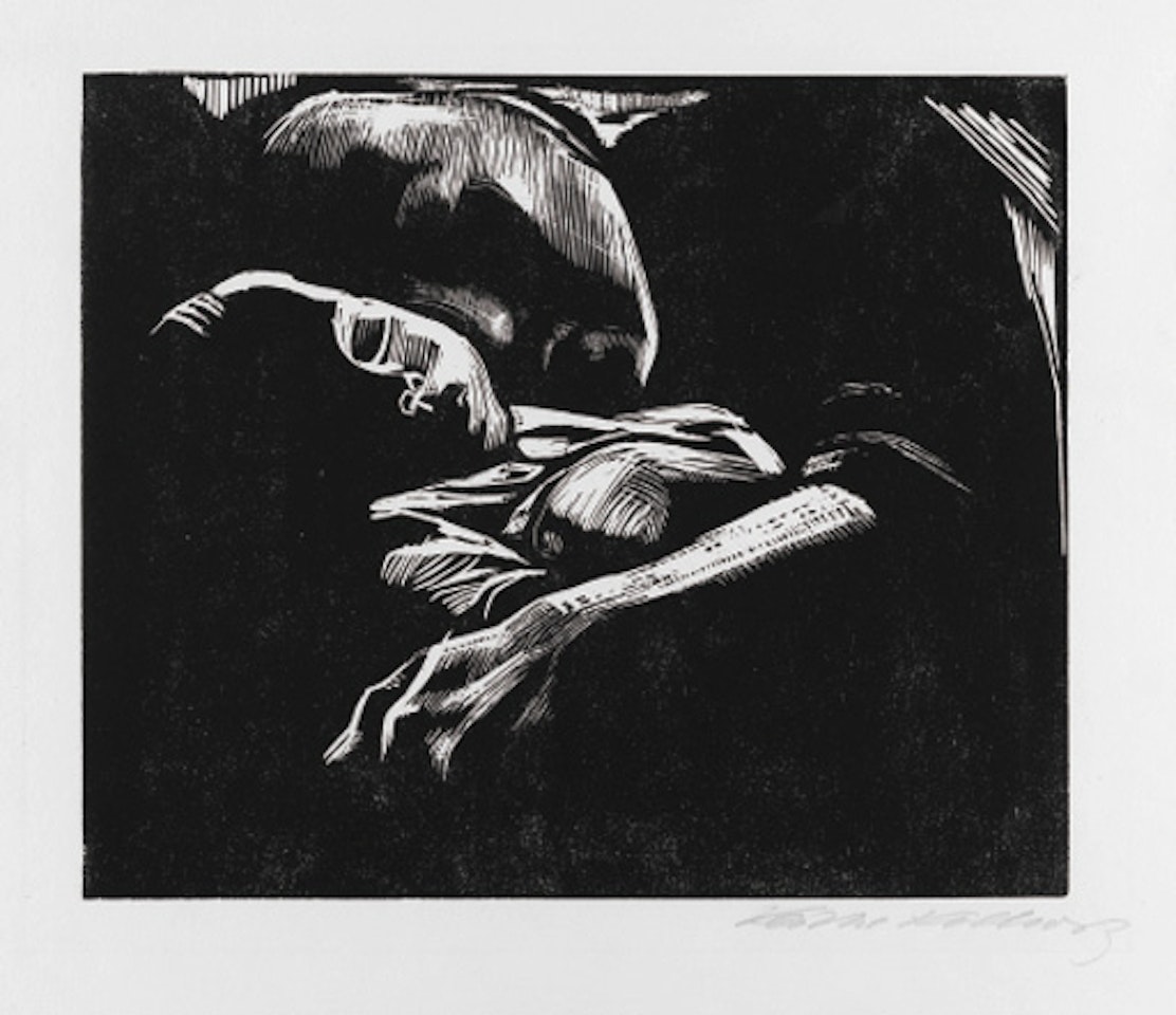 Schlafende mit Kind by Kathe Kollwitz