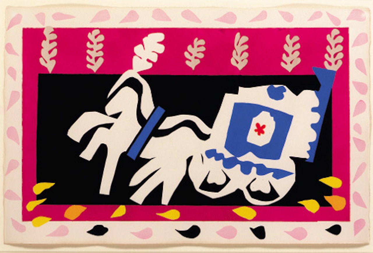 Pierrot's funeral, Plate VII, from Jazz by Henri Matisse