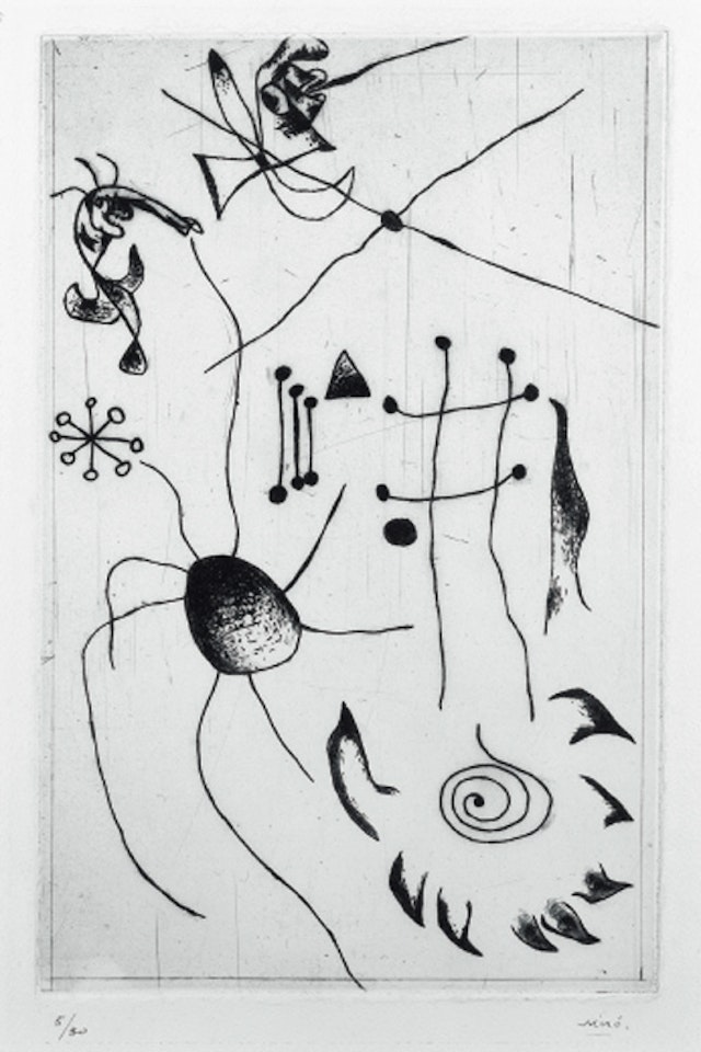 Untitled, for Serie Noire et Rouge by Joan Miró