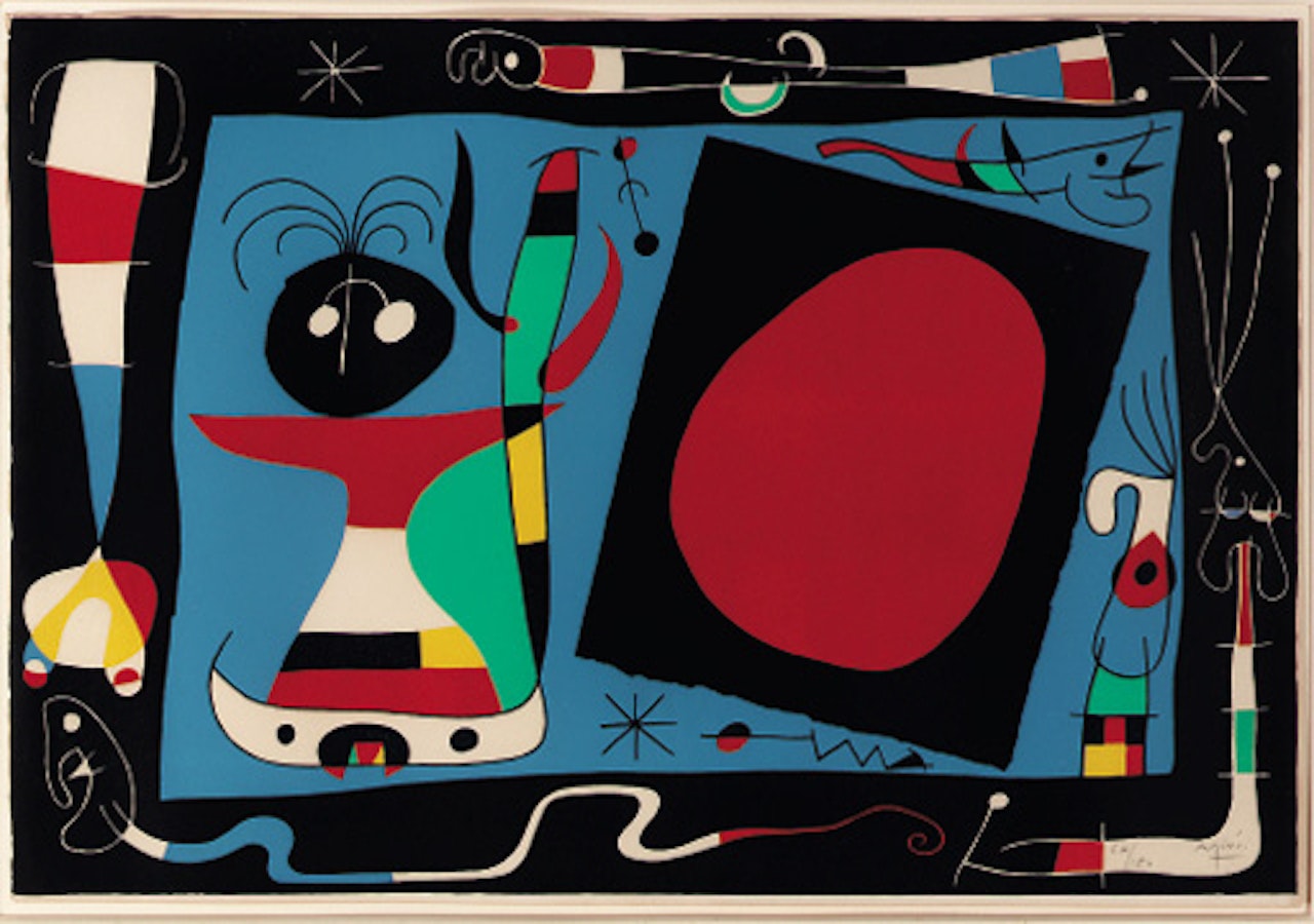 Woman at the mirror by Joan Miró