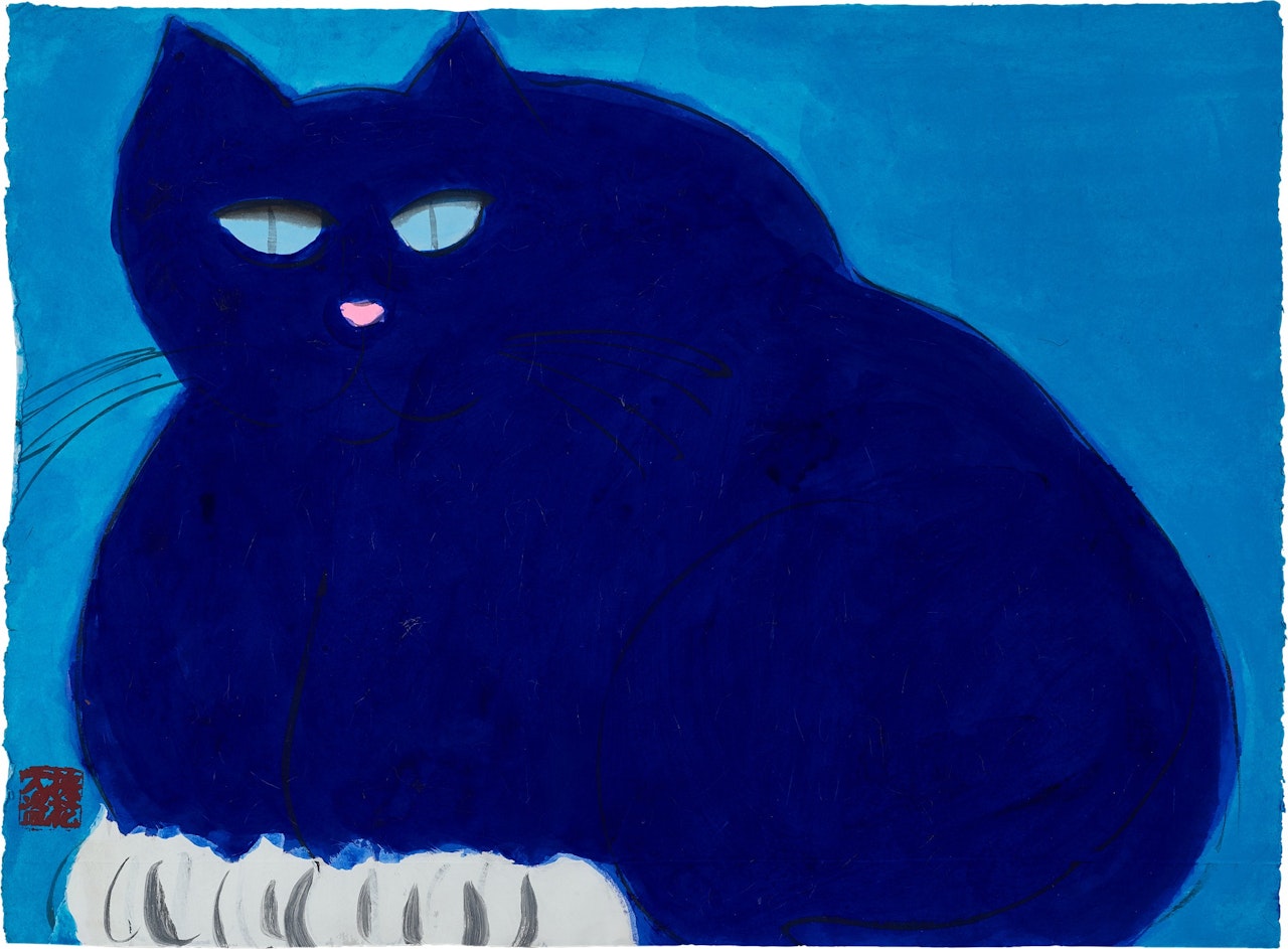 Walasse Ting 丁雄泉 | Cat 貓 by Walasse Ting