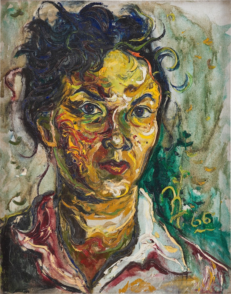 Affandi 阿凡迪 | Portrait of Kartika Affandi 卡迪卡·阿凡迪肖像 by Affandi
