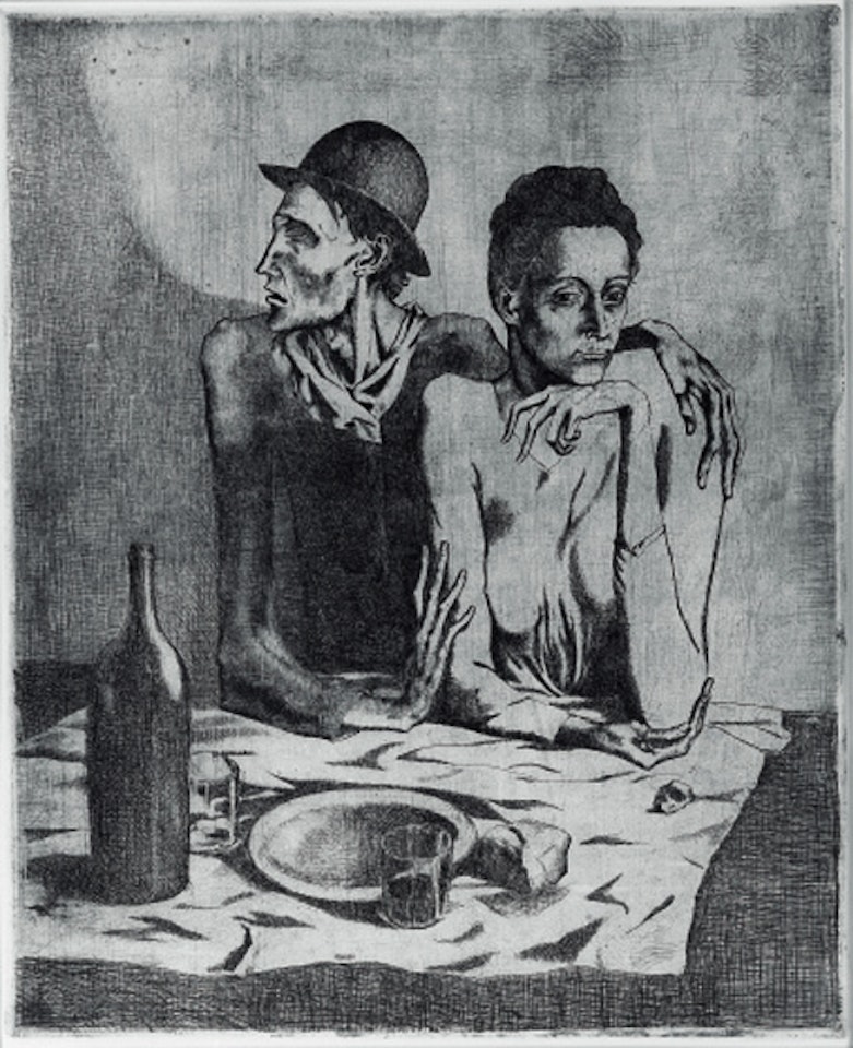 Le repas frugal, from La Suite des Saltimbanques by Pablo Picasso