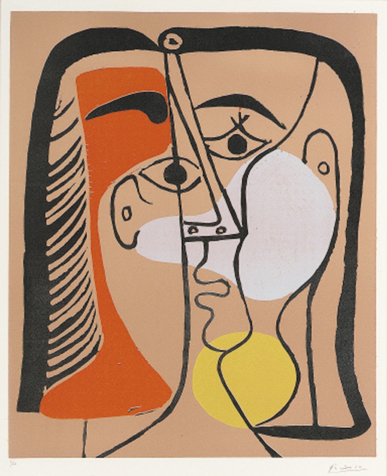 Grande tete, portrait de Jacqueline aux cheveux lisses by Pablo Picasso