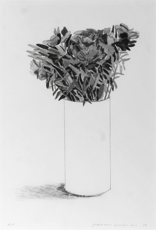 Godetia by David Hockney