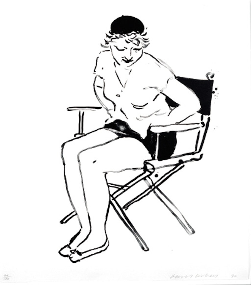Celia in the director's chair by David Hockney