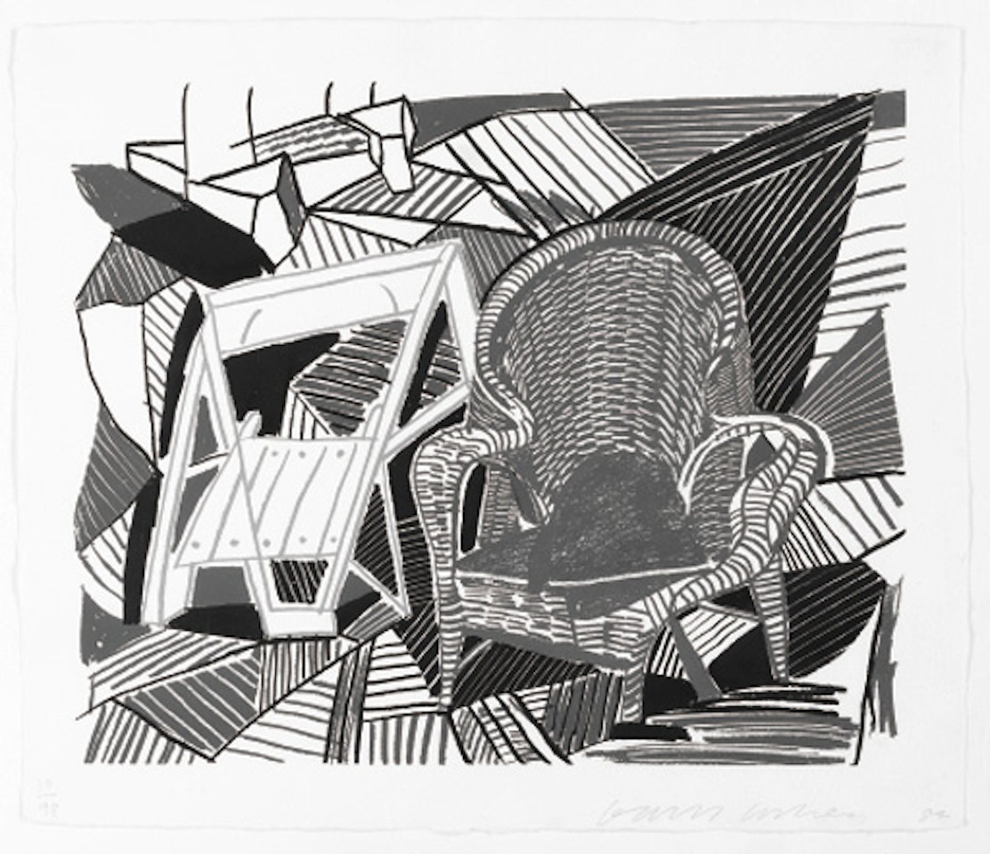 Two Pembroke Studio chairs by David Hockney