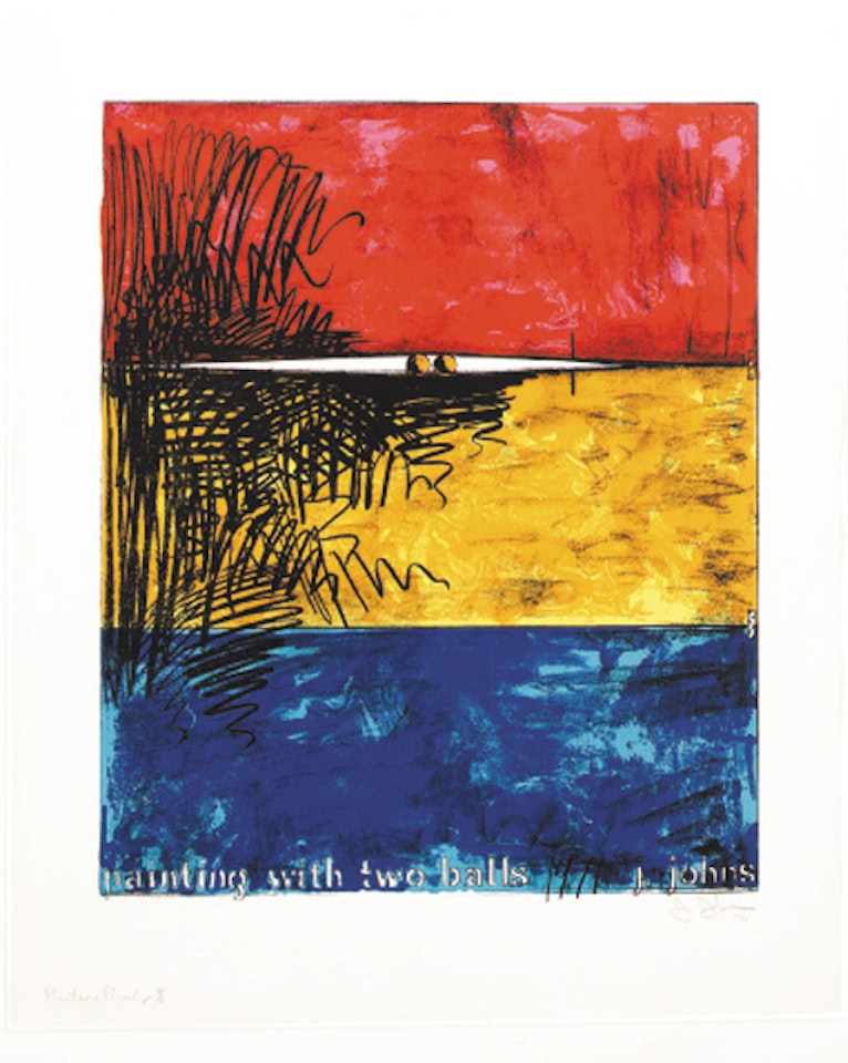 Painting with two balls by Jasper Johns