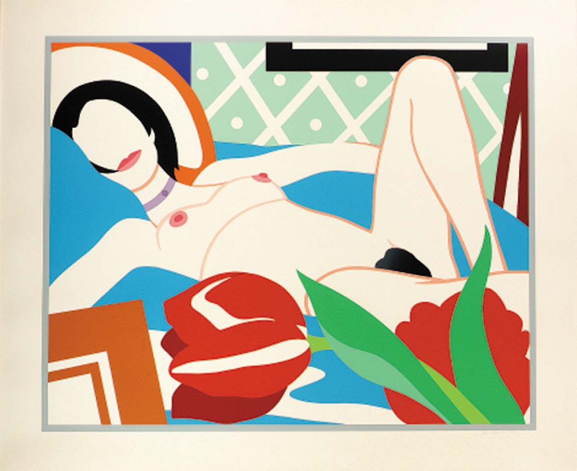 Monica with tulips by Tom Wesselmann