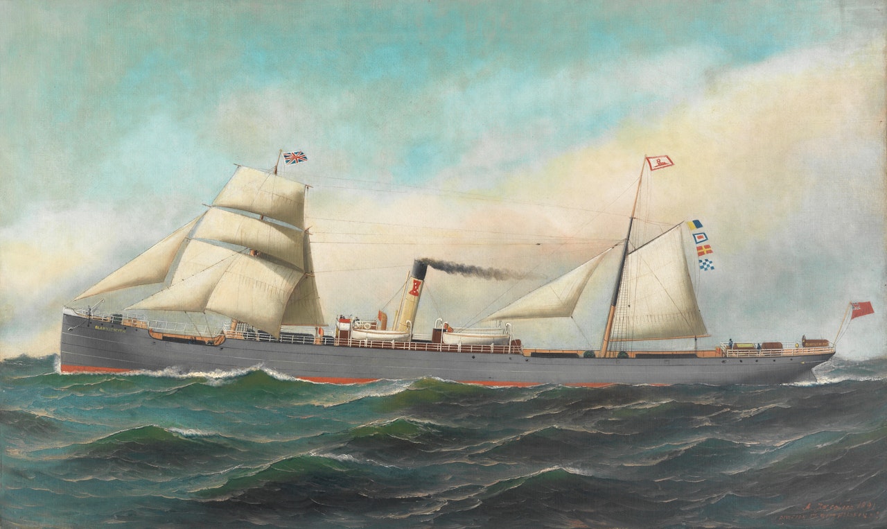 The Screw Steamer Glanystwyth by Antonio Jacobsen