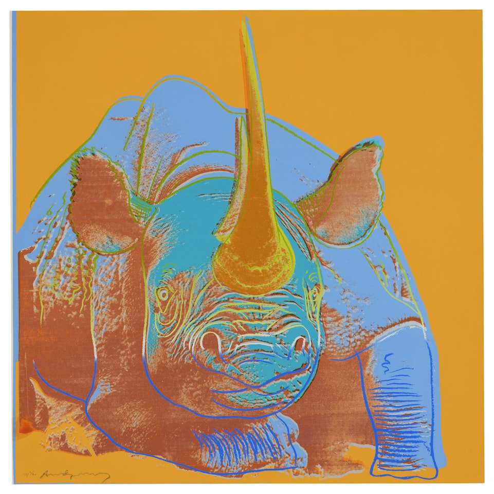 Black Rhinoceros, from Endangered Species by Andy Warhol