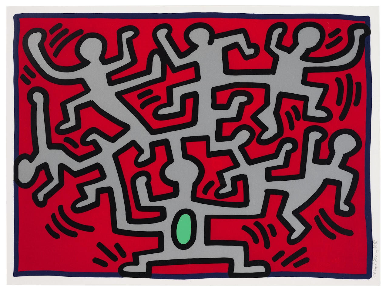 Growing: one print by Keith Haring